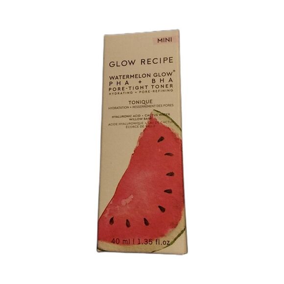 BNIB~GLOW RECIPE Mini Watermelon PHA+BHA Pore Tight Toner - Picture 2 of 3